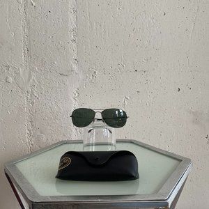 Ray-Ban Cockpit Aviator Sunglasses | Gunmetal and Gray | Small